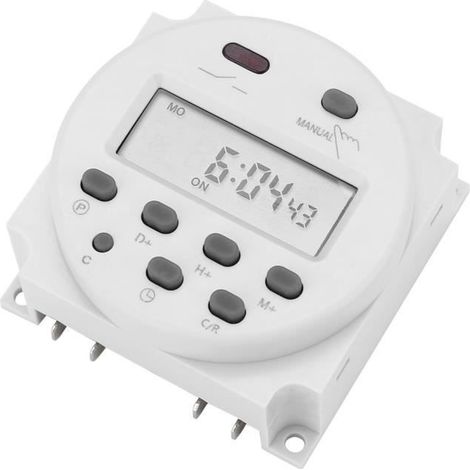 CET - Commutateur de Minuterie 12 V, Interrupteur de Minuterie Numérique, CN101A DC Digital Microcomputer Control Power Time Mini L (1/4)