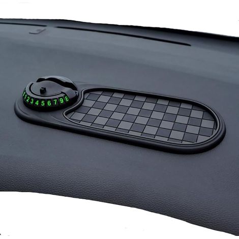 Adecuado como alfombrilla antideslizante multifuncional para coche, alfombrilla antideslizante giratoria para salpicadero (con número de aparcamiento temporal), soporte universal para teléfono móvil d