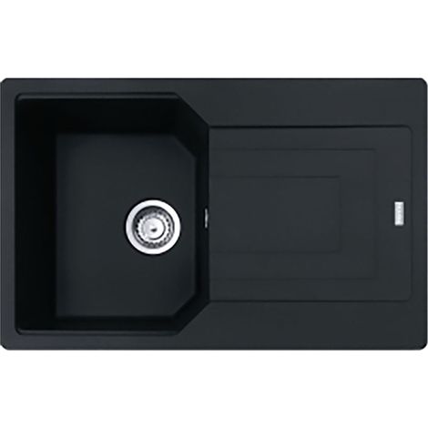 Franke Einbauspüle Urban Flächenbündig UBG 211-78, Fragranit, Black Matt, Drehknopfventil Edelstahl (1/3)