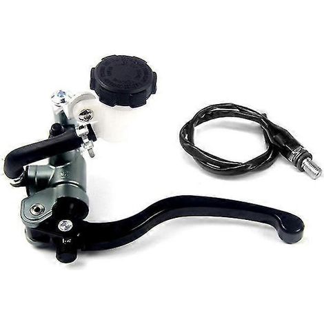 Interface de tuyau de pompe de frein et d'embrayage universelle pour moto, radiale, 17,5 mm, maître-cylindre 22 mm pour Vespa, Hyosung, Sherco, Honda - Titane gauche (1/5)