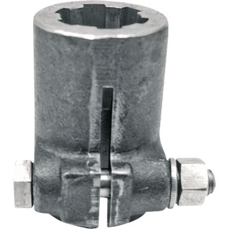 Moyeu profilé 1 3/8" 80 mm 6 cannelures avec vis de serrage GRANIT