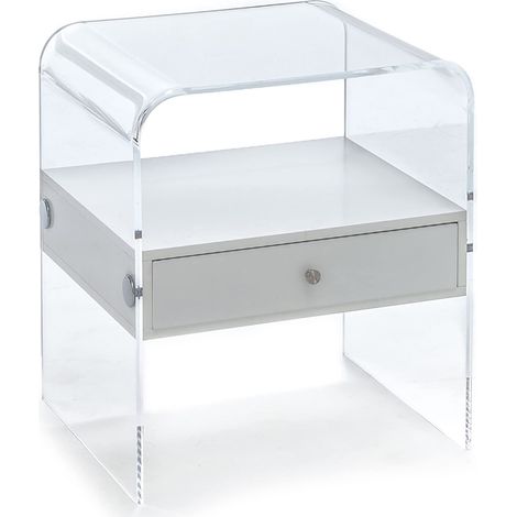 Tavolino in acrilico trasparente cm. H.45 x L.40 x P.33 (1/2)