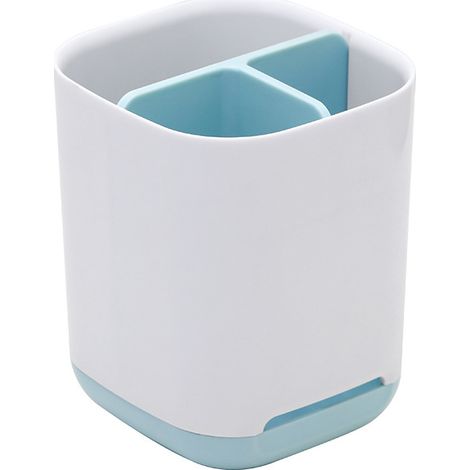Porte-brosse À Dents - 9,4 x 9,4 x 13,2 cm - Blanc Vert - Pour Brosse Manuelle Et Électrique - 1 Pièce (1/5)