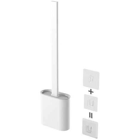 TOILET BRUSH : Brosse WC Ultra Hygiénique en Silicone Flexible (Blanc) (1/5)