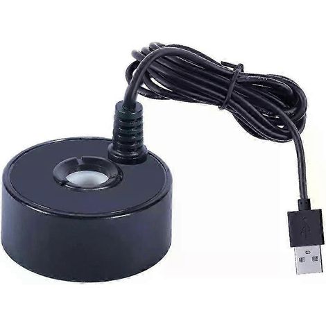Fontaine à jet d'eau USB 5 V, petite fontaine artificielle pour aquarium ou rocher, étanche, blanc/noir. Noir (1/5)