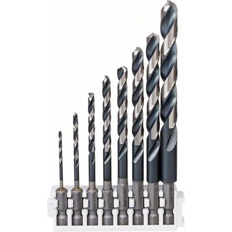 Bosch Accessories 2608577139 Kit punte a spirale da metallo 2 mm, 3 mm, 4 mm, 5 mm, 6 mm, 7 mm, 8 mm, 10 mm Alberino es