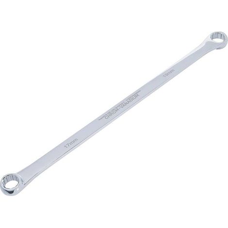 Clé à Fil Contre Coudée Extra Longue 17 x 19 mm - Acier Résistant - Précision et Confort d Utilisation - D-Work (1/5)