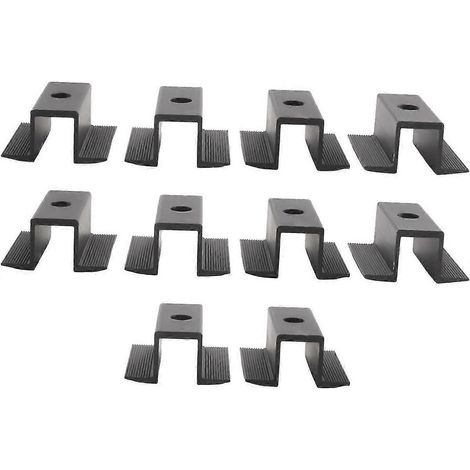 10 x Abrazadera central para paneles solares fotovoltaicos, negro, abrazadera para módulos para todas las alturas de marco, soporte para paneles solares