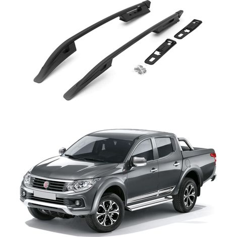 TURTLE kompatibel mit Fiat Fullback 2016-2020 Dachreling Falcon Schwarz (1/2)