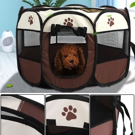 Recinto per cani e cuccioli, box per cani, gatti e conigli – pieghevole – per uso interno ed esterno – ZOO