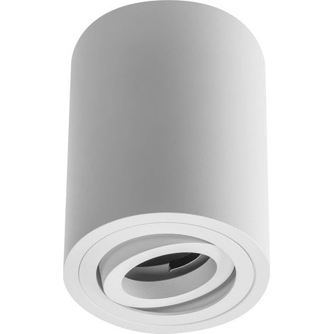 Plafonnier Lampe Extérieure Lumière Extérieure IP20 Blanc Cylindre Aluminium Montage Apparent 6776 (1/5)