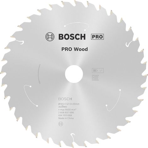 Bosch Accessories 2608837686 Hartmetall Kreissägeblatt 165 x 20 mm Zähneanzahl: 36 1 St.