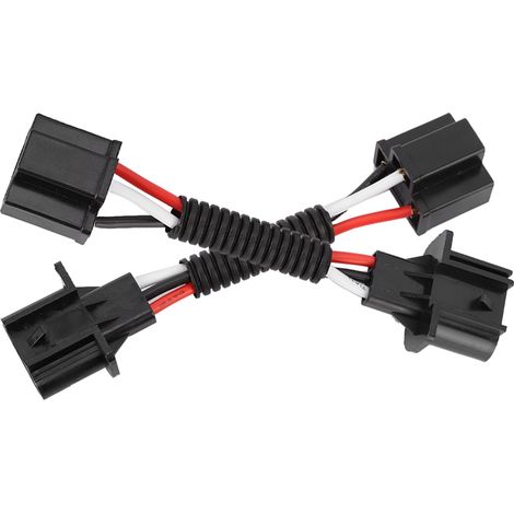 Deux adaptateurs H13 mâle vers H4 femelle, câble de conversion de phare 75W, adapté aux Jeep Wrangler. (1/5)