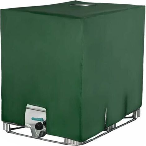 Bache Pour Cuve IBC - 116 x 100 x 120 cm - Protection Anti-UV Anti-Poussiere - Avec Bouchon D'Acces - Vert - 1 Piece (1/5)