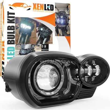 Phare Full LED pour BMW - K1200R K1300R - XENLED K1200HA - 77W - 5800Lms Optique Homologué ECE