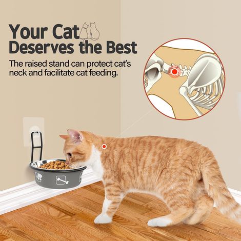 Gamelle pour chat et chien en acier inoxydable, mangeoire cartoon antidérapante et résistante aux chocs, modèle épaissi polyvalent