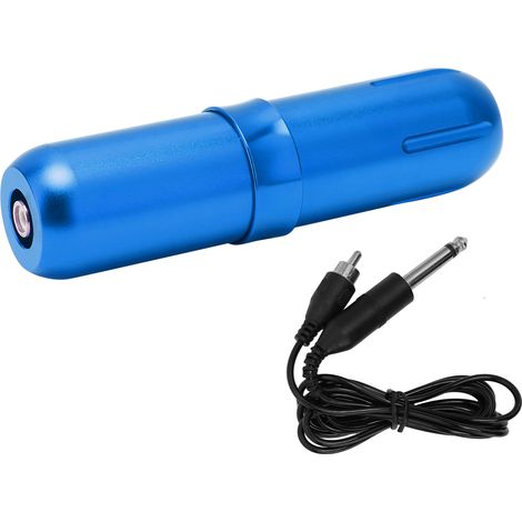 Machine à tatouer rotative en alliage d'aluminium avec interface RCA, clip pour câble et doublure, bleu (1/5)