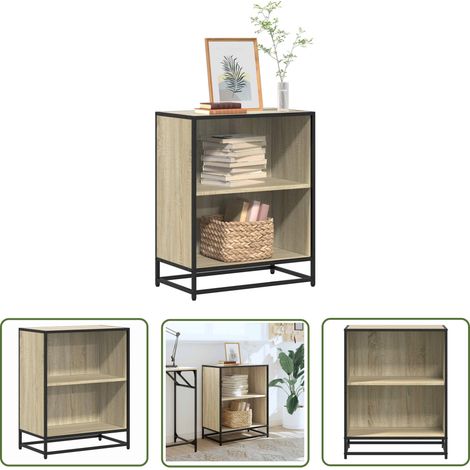 vidaXL Bücherregal Sonoma-Eiche 60x35x76 cm Holzwerkstoff (1/5)