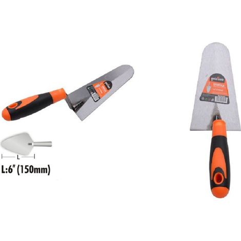 Trade Shop - 150mm Stahlkeller 6 "Rutschfeste Griff Halbkreis Masons Spatel 90495 - (1/2)