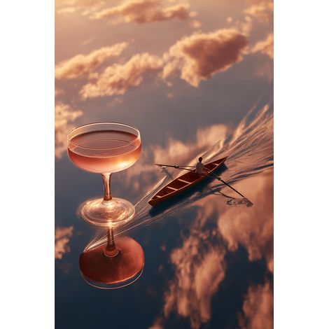 Tableau sur toile nuages poétiques 80x120 cm - Impression sur Toile Murale Décorative - Image imprimée en HD sur Toile - Toile sur Châssis en Bois FSC - Fabriqué en France