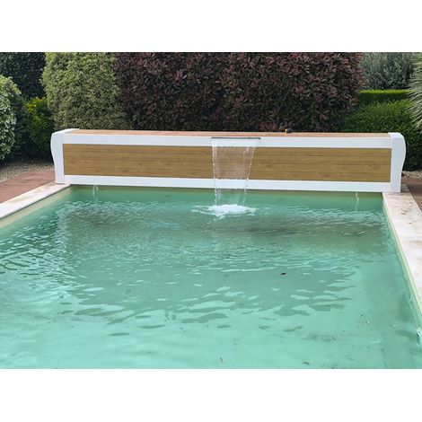 Lame d'eau pour piscine Cascade chute d'eau en acrylique 30cm Piscine et fontaine bassins Compatible traitement au sel chlore