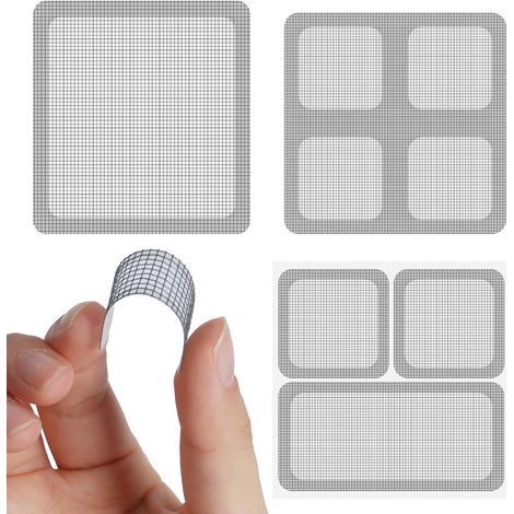 Kit de réparation en Fibre de Verre, 36 Pcs 4 Tailles Kit de réparation Rapide des Déchirures pour Réparer les Moustiquaires et Autres Éléments en Maille (1/5)