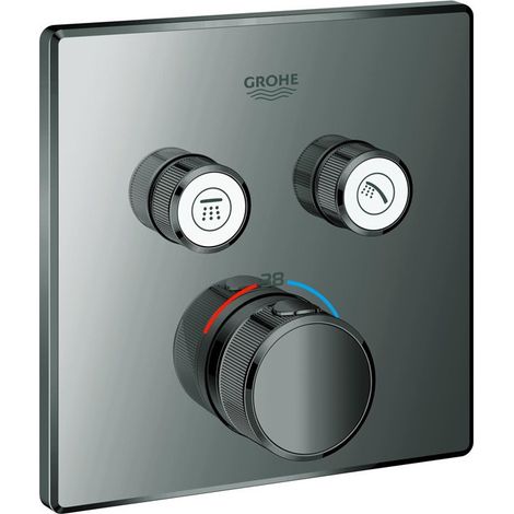 Termostato GROHTHERM SMARTCONTROL angular, 2 válvulas de cierre grafito duro GROHE