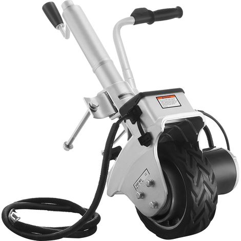 Roulette de remorque motorisée, 12V, 350W, capacité de charge de 5000 lbs, pneus pneumatiques de 8", hauteur de pince ajustée de 12,6" à 16,5" (1/5)