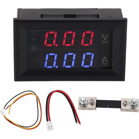 Digitales Spannungs- und Strommessgerät, Voltmeter, Amperemeter, Spannungsprüfer, Amperedetektor, LED-Ampereanzeige