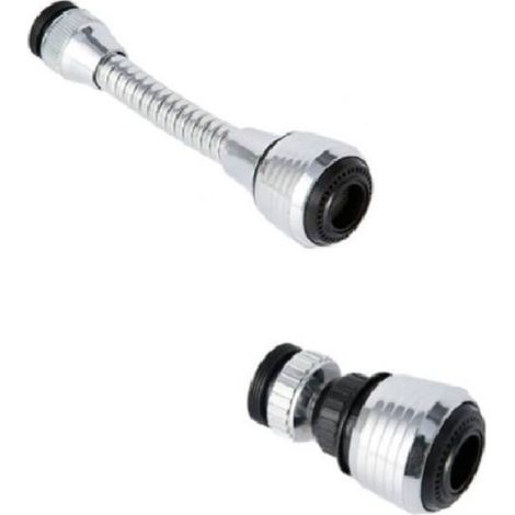 Tubo de extensión de aireador de grifo de 2 piezas, tubo de grifo giratorio de 360°, accesorios de grifo, grifo de cocina giratorio que ahorra agua, adecuado para la mayoría de los grifos de cocina y (1/3)