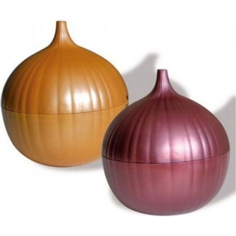 TRADE SHOP - Contenitore Colore Viola Cm 11 Porta Cipolla Salva Freschezza In Plastica Spezie Cucina -