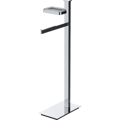 COLOMBO DESIGN Units piantana destra cm66 con portasapone/salvietta cromato codice prod: B9102DCR