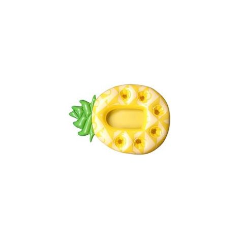 Porte-boisson gonflable 84 x 48 x 16 cm - Bar de piscine pour piscine - Porte-gobelet flottant avec joint poreux - Matériau PVC - Pour adultes et adolescents (ananas)