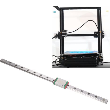 Module de mouvement linéaire interchangeable pour micro-rail, guide-glissière miniature pour imprimante 3D MGN12H-400 (1/5)