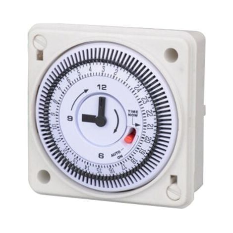 Minuterie mécanique encastrée pour piscine – Programmation cycle journalier – Contrôle appareils filtration et traitement de l'eau