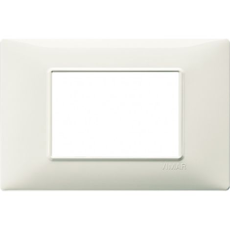 Placca Vimar Plana 3 moduli avorio in tecnopolimero codice14653.02 (1/5)