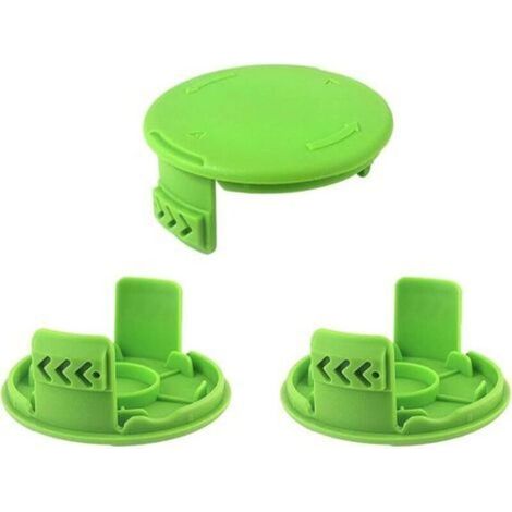 Pair Couvercle de bobine G24LT - Compatible avec les coupe-bordures Greenworks 24 V G24LT G24LT28 G24LT30MK2 G24LT30M - 3 capuchons de bobine (1/5)