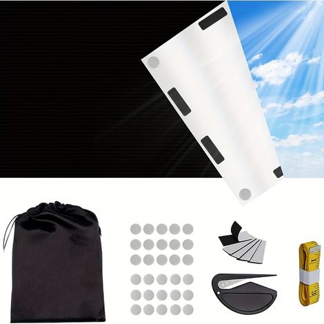 Rideaux 100% Occultants Pour La Chambre À Coucher, Film De Rideau Occultant Portable, Rideaux Occultants De Voyage, 150x200cm (1/5)