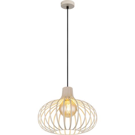 Globo - lámpara colgante - MATEO - crema - metal - Ø 40cm - E27 - (1/5)