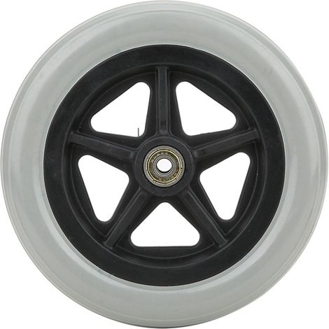Ortviai Roue Avant pour Fauteuil Roulant 7 pouces (176 mm) en Caoutchouc Gris – Lot de 1
