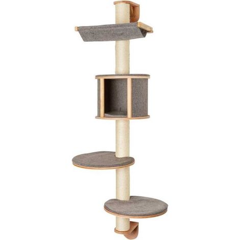 Arbre a chat mural - H. 168 cm - Dolomit Tofana - KERBL - Gris