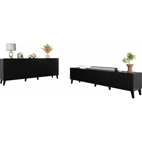 Conjunto de salón Charlotte 212, Negro