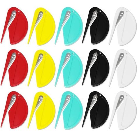 15 Piece Letter Opener & Parcel Opener Mini - Couteau à efficace avec des bords tranchants pour enveloppes, colis et papier d (1/4)