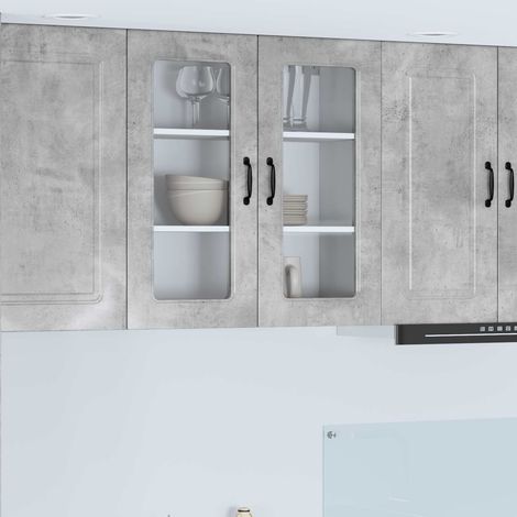 Küchenschrank Kalmar Beton Grau 80 x 31 x 80 cm Holzwerkstoff
