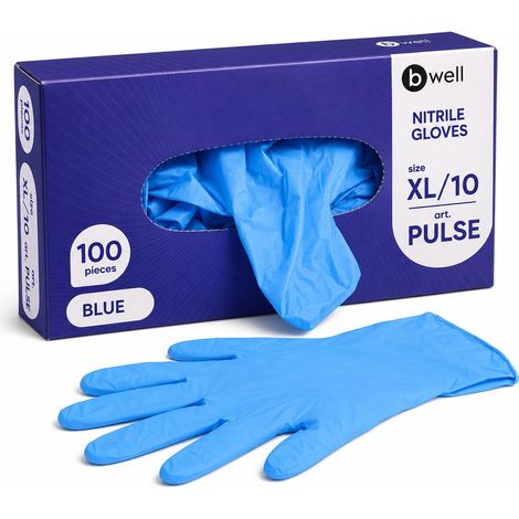 Lot de 100 Gants Jetables Gants Nitrile avec norme EN 455-1, EN 455-2, EN 1186 (100,L) (1/5)