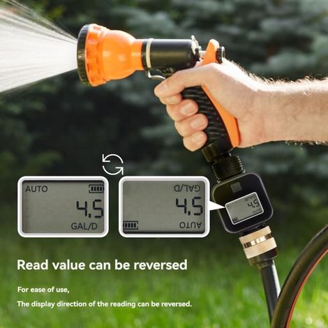 Compteur d'eau Pratique pour Le Jardin, 4 Modes de contrôle de la consommation d'eau, débitmètre numérique