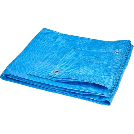 Garronda Abdeckplane wasserdicht mit Ösen 2x4 m 60 g/m² leichte Gewebeplane flexibel abwaschbar PP Tarpaulin für Garten & Staubschutz GD-0162 Blau (1/5)