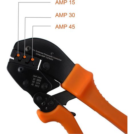 Manual Ratchet Crimping Pliers for 15A 30A 45A Connectors (1/4)