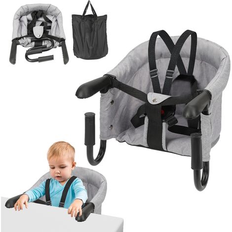 Randaco Tischsitz Baby 6 bis 36 Monate Faltbar Tischsitz Kinderstühle mit Rutschfestem Clip Tragbar Babyhochstuhl Sitzerhöhung