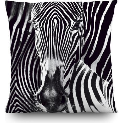 Coussin zébré - 45 cm x 45 cm (1/5)